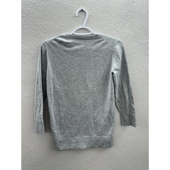 Merona Womens Sweater Size XS Gray Long Sleeve Button Up Lightweight - Picture 6 of 10